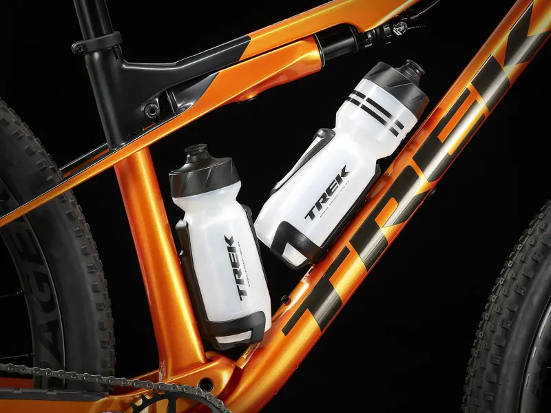 TREK Supercaliber 9.7 Full Suspension XC Mountain Bike in Orange and Grey-1